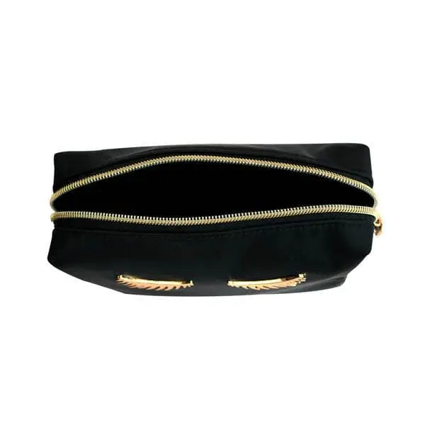 Lips & Lashes Box Pouch(Set Of Two) - Black