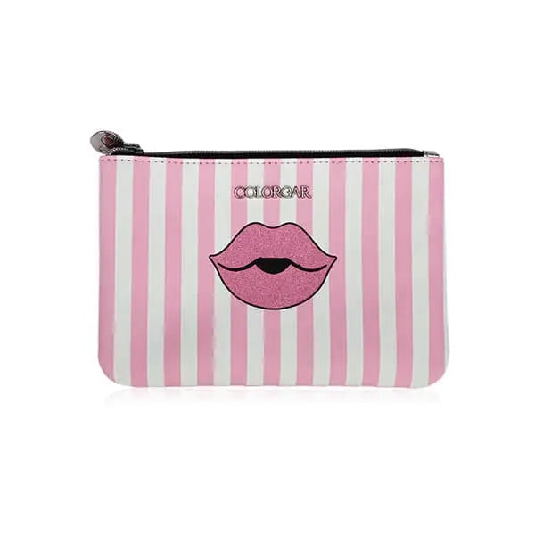 Lips & Lashes Flat Pouches(Set Of Two) - White+Blush Pink