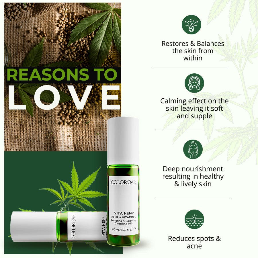 Colorbar Vita Hemp Restoring & Balancing Cleansing & Toning Milk
