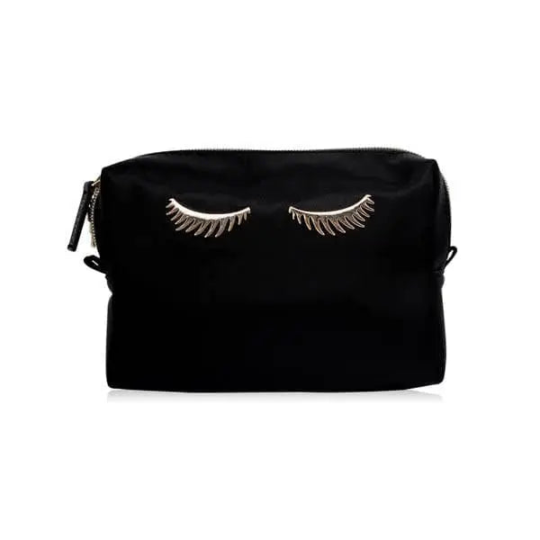 Lips & Lashes Box Pouch(Set Of Two) - Black