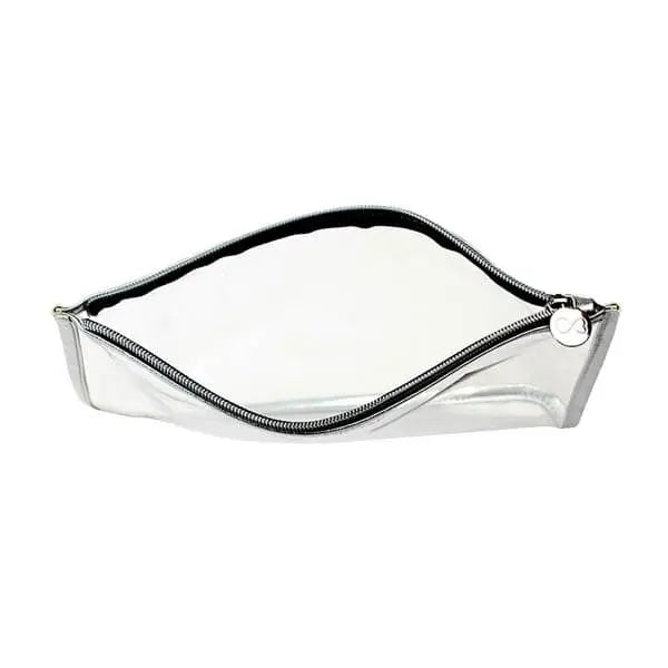 Lips & Lashes Flat Pouches(Set Of Two) - White+Blush Pink