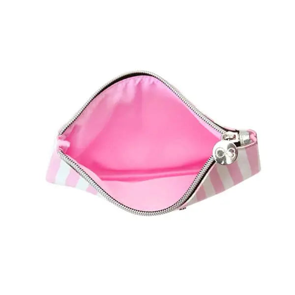 Lips & Lashes Flat Pouches(Set Of Two) - White+Blush Pink