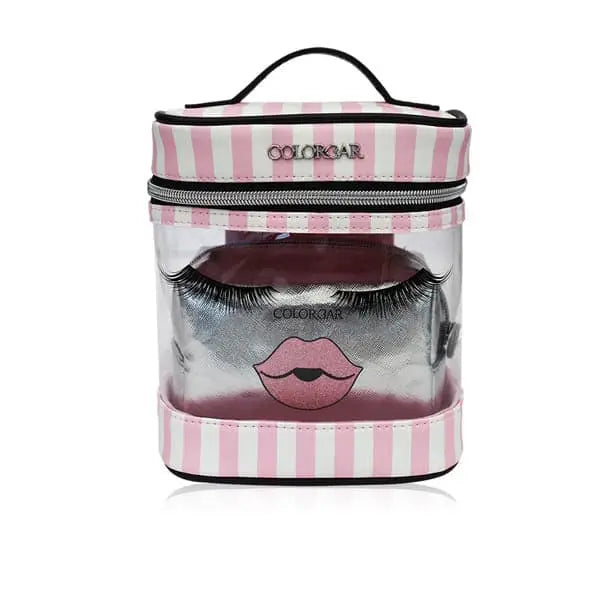 Lips & Lashes Pouch & Vanity (Set Of Two) - White + Blush Pink